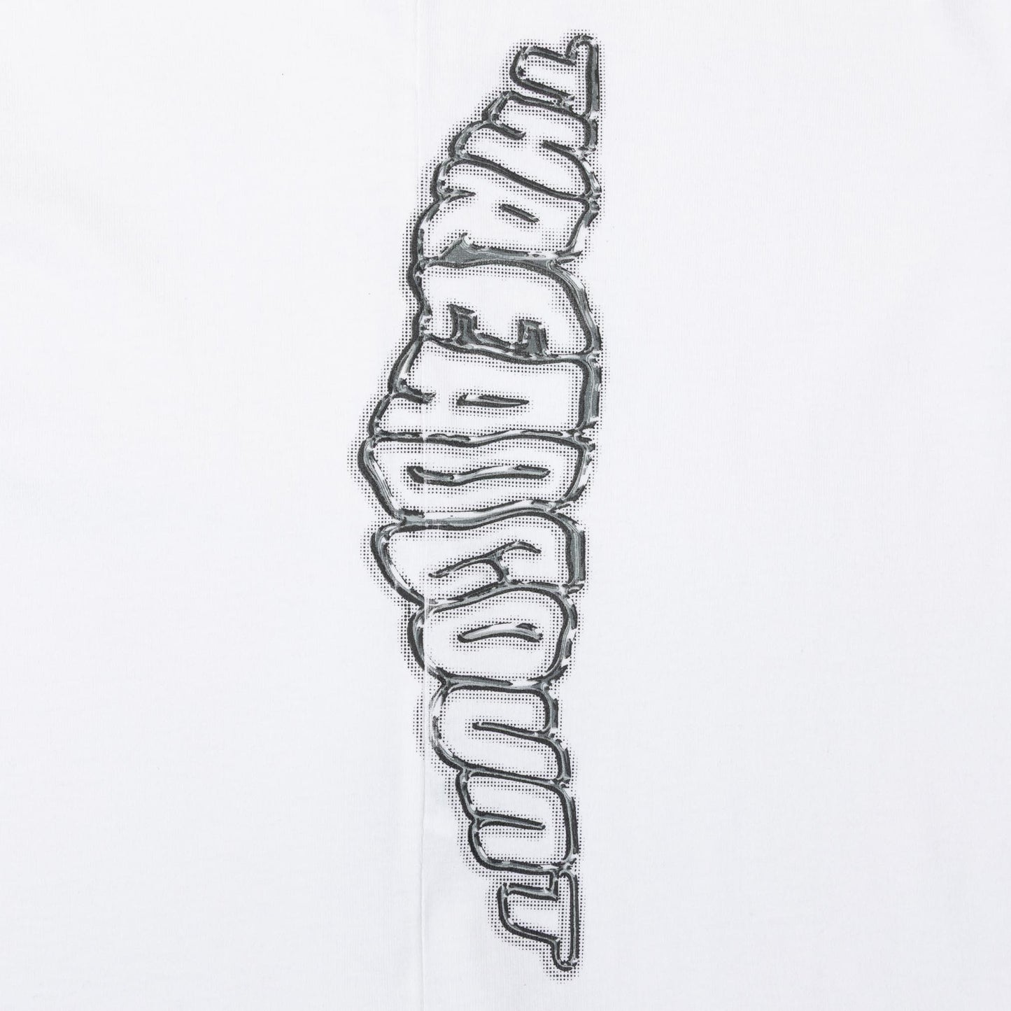Metal Logo Side Print Tee - Faded White