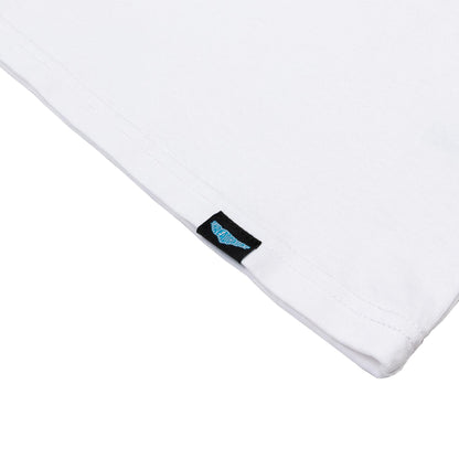 Metal Logo Side Print Tee - Faded White