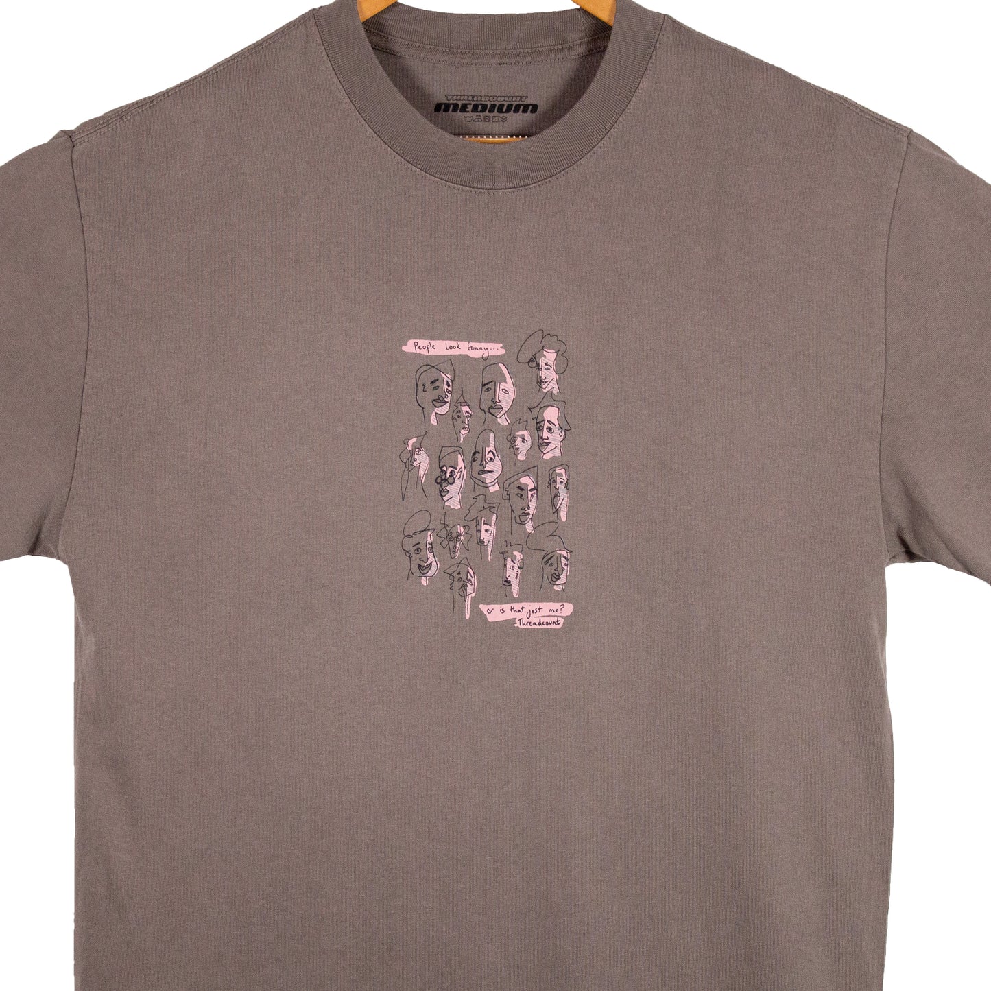 People Look Funny Tee - Faded Grey