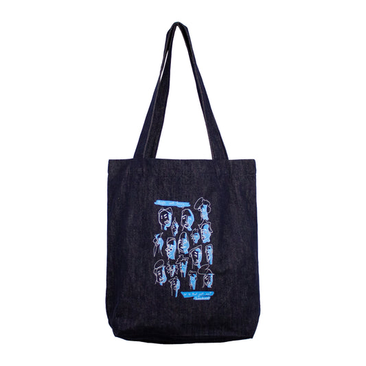 People Look Funny Tote - Dark Denim